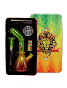 Giftset Four Twenty Rasta Bong with 1 x Bong-1 X Grinder-1 