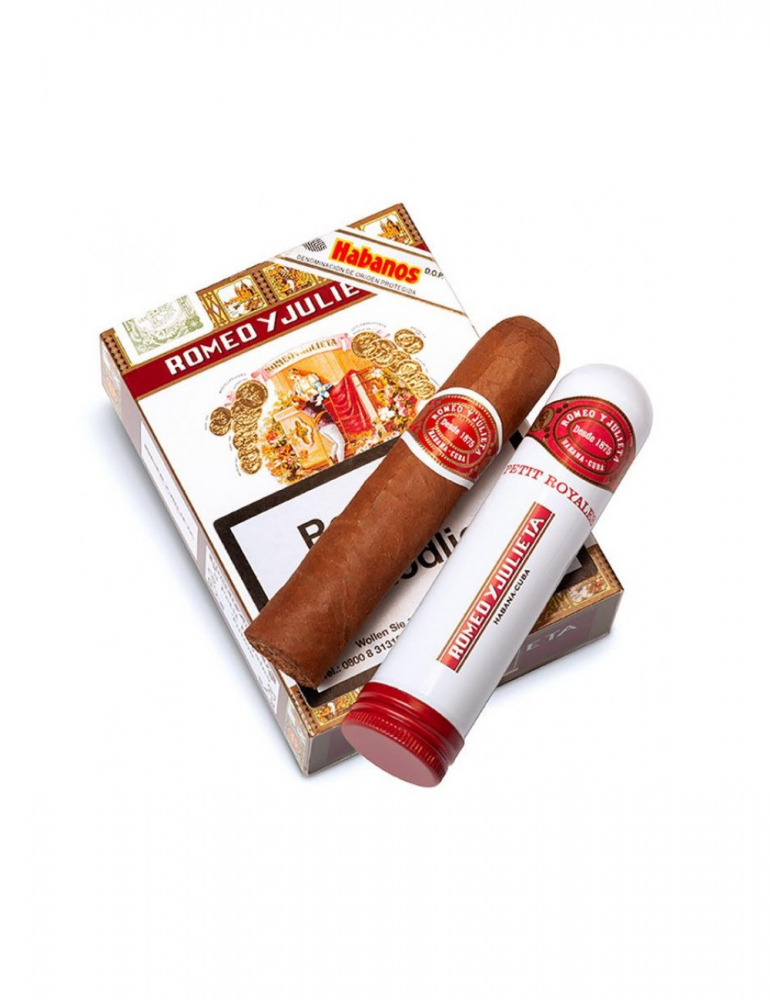 Trabucuri Romeo & Julieta Petit Royales tubos (pachet 3, pachet (3 buc.)) Trabucuri Romeo & Julieta Petit Royales tubos (pachet 3, pachet (3 buc.))