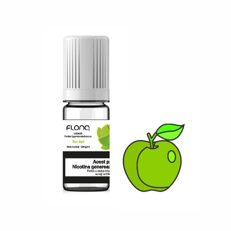 FLONQ E-Liquid 10ml. Sour Apple (Sur Apl)