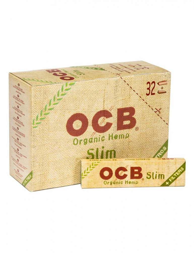 Бумага OCB Organic HEMP SLIM+TIPS Бумага OCB Organic HEMP SLIM+TIPS